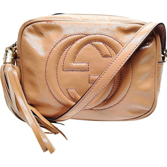846521BW (X6) Gucci Crossbody Bag Beige Enamel - Picture 1 of 9